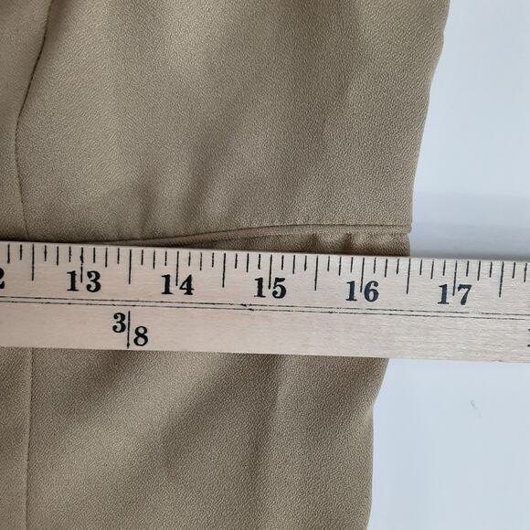 Vintage 90s Waist Coat Vest Camel Sleeveless Top Button Up Notch Collar Minimal - Picture 8 of 9